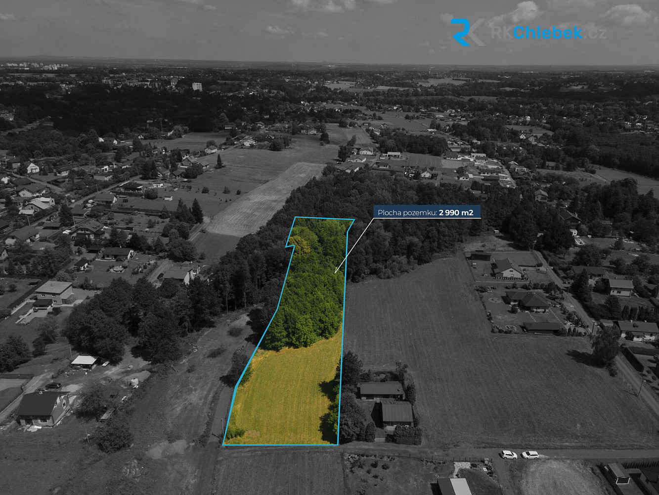 Prodej stavebního pozemku 2 990 m² – fotografie 4