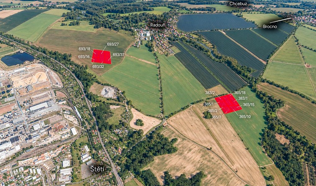 Prodej pozemku, 24456 m², Radouň, Litoměřice, Štětí