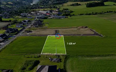Prodej stavebního pozemku 1 428 m², Sportovní, Zubří, okres Vsetín