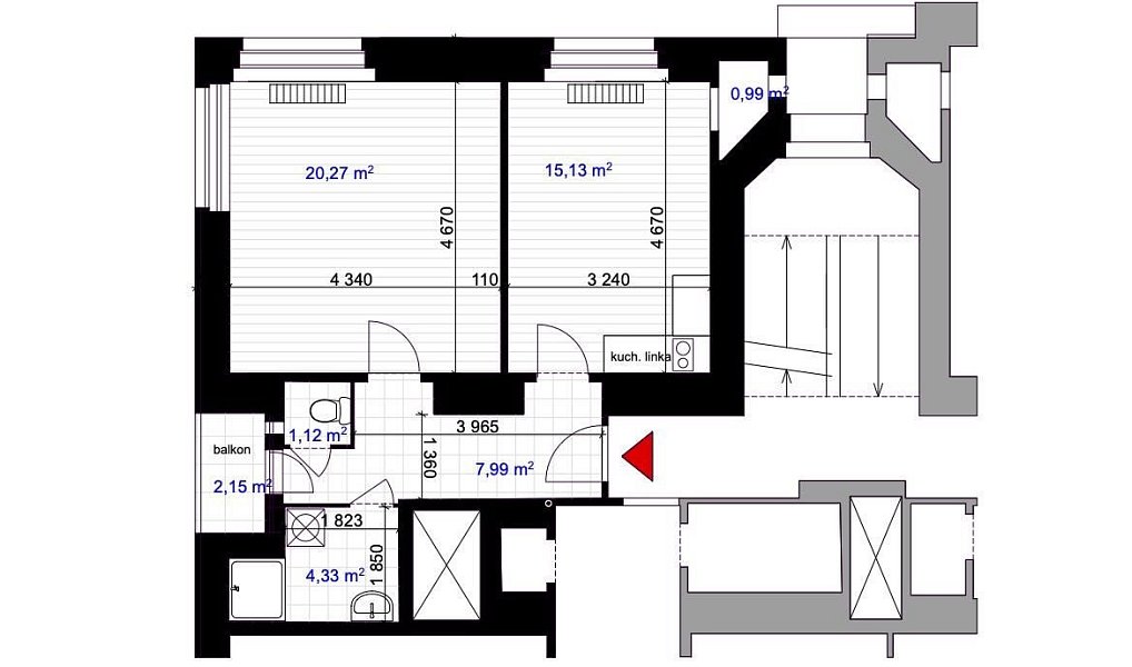 Pronájem bytu 2+kk 52 m², Praha – náhled fotky 9