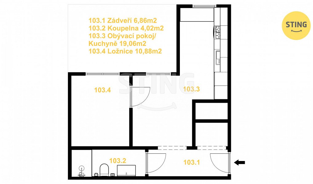 Prodej bytu 2+kk 41 m², Žďár nad Sázavou – náhled fotky 16