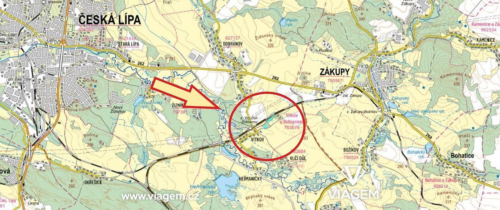 Les 13 116 m², Podíl 50 % o výměře 6 558 m² – pohled 3