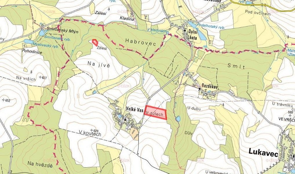 Prodej pole 9 679 m², Lukavec – náhled fotky 4