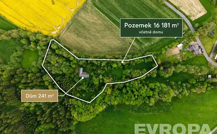 Prodej domu 241 m² s pozemkem 16 181 m², Bílá - Domaslavice, okres Liberec