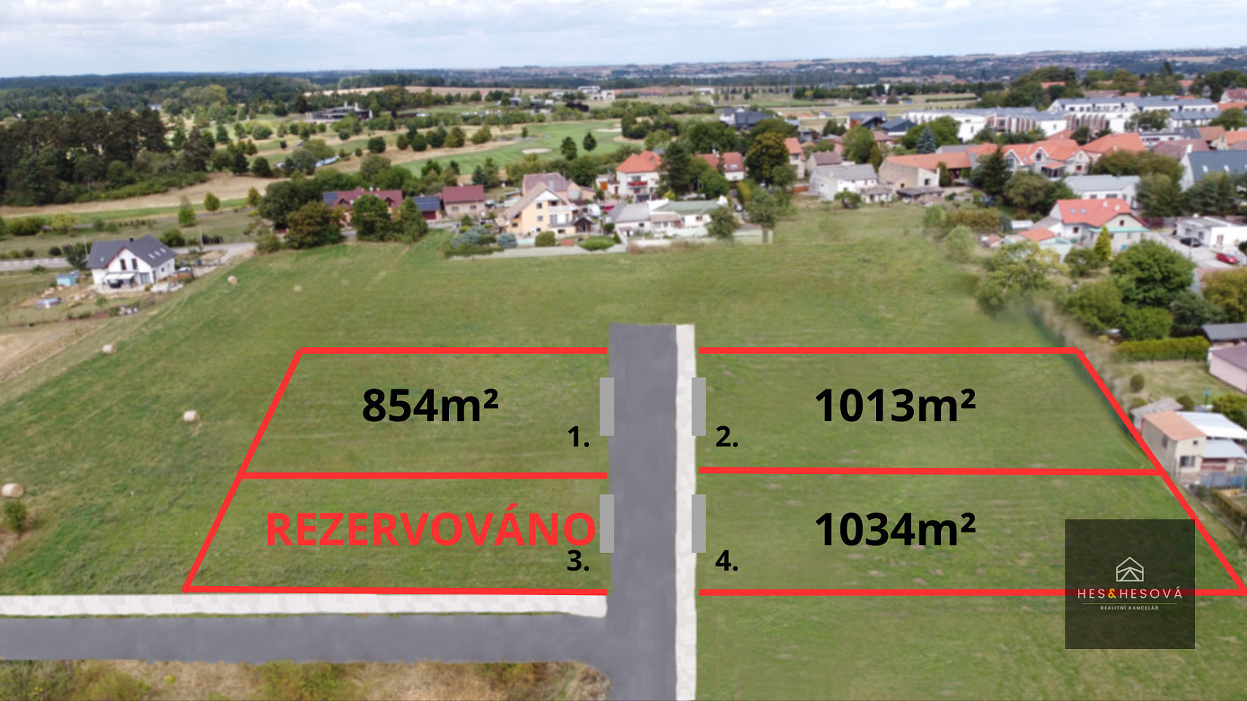 Prodej stavebního pozemku 854 m² – fotografie 3