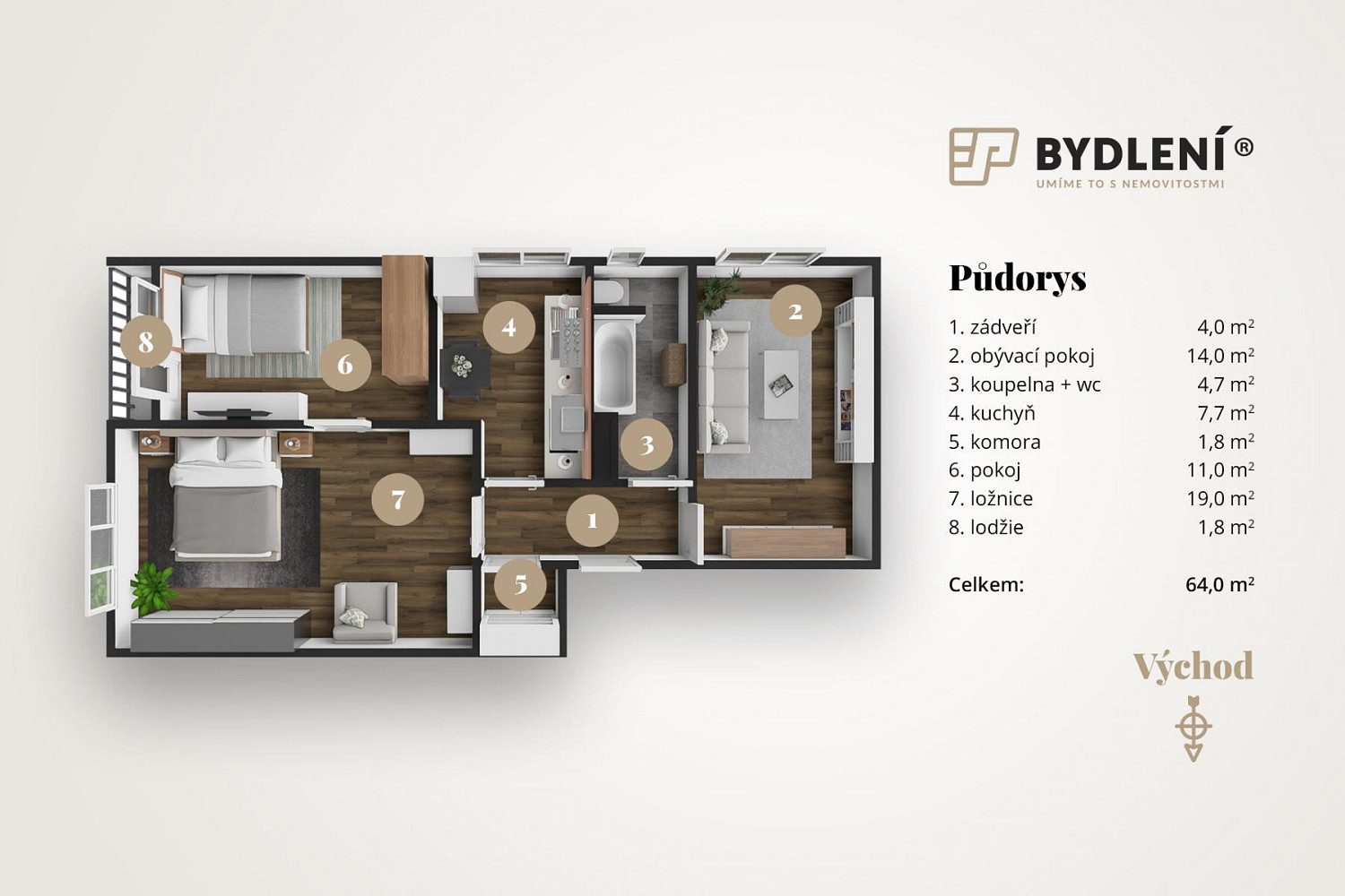 Prodej bytu 3+1 69 m² – fotografie 3