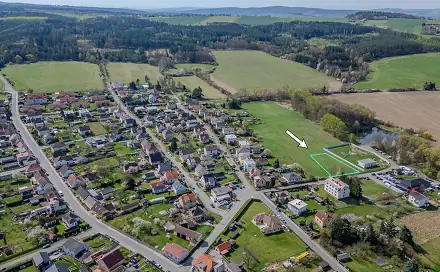 Prodej stavebního pozemku 1 537 m², K Dolinkám, Spálené Poříčí, okres Plzeň-Jih