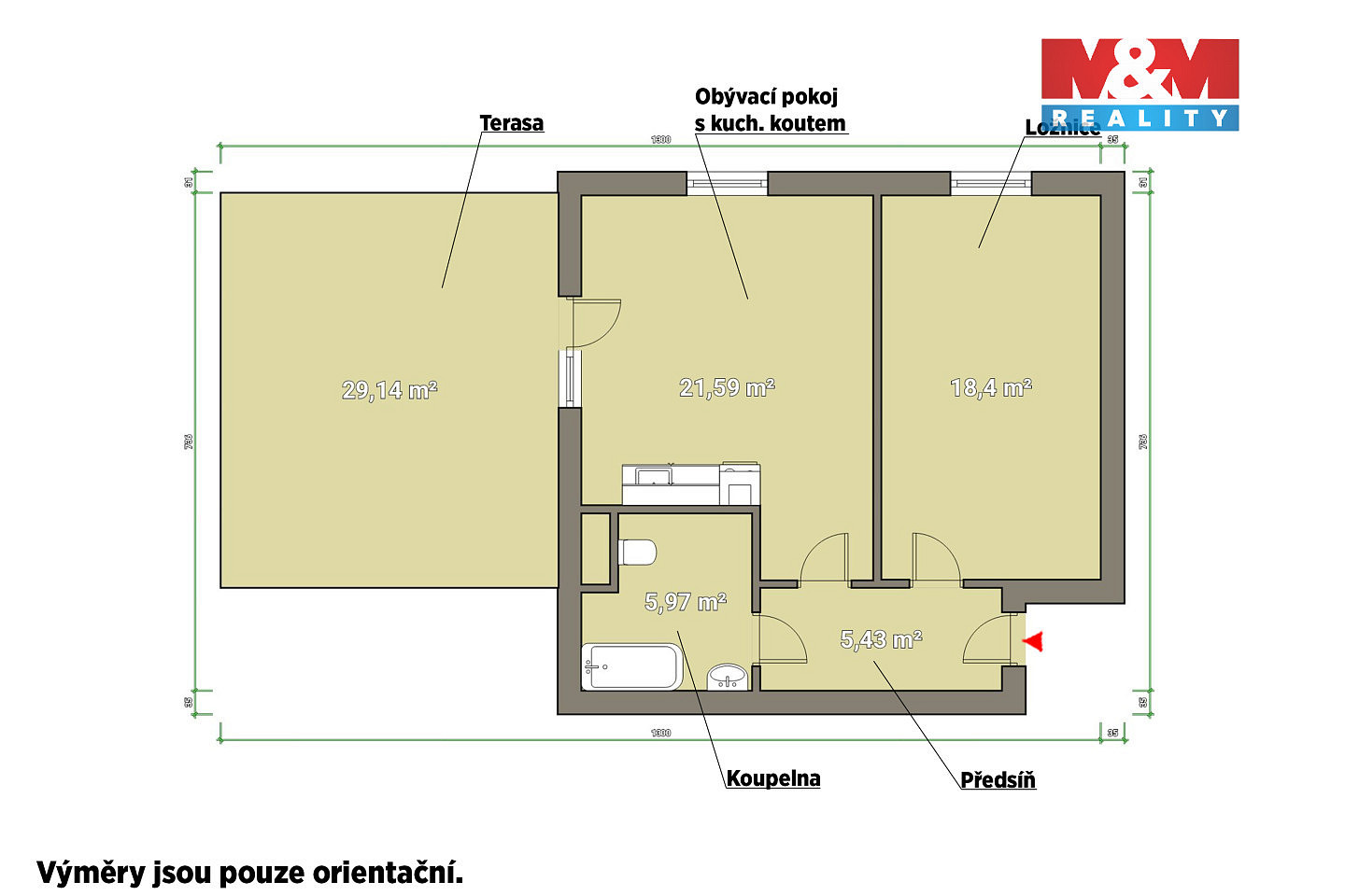 Pronájem bytu 2+kk 78 m² — photo 2