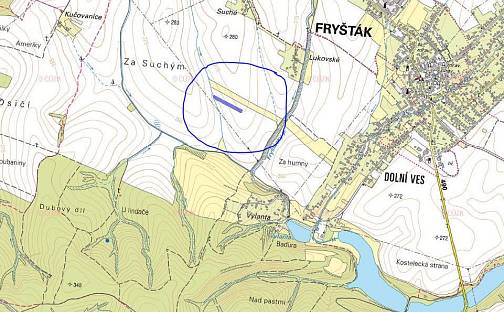 Prodej pole 3 260 m², Fryšták - Dolní Ves, okres Zlín