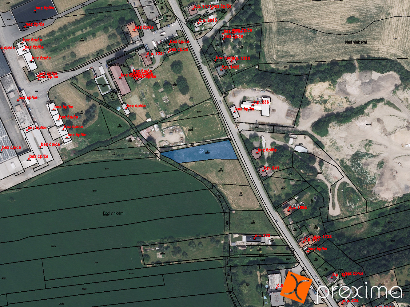 Prodej komerčního pozemku 1 206 m²