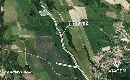 Prodej lesa 5 621 m², Košťálov, okres Semily