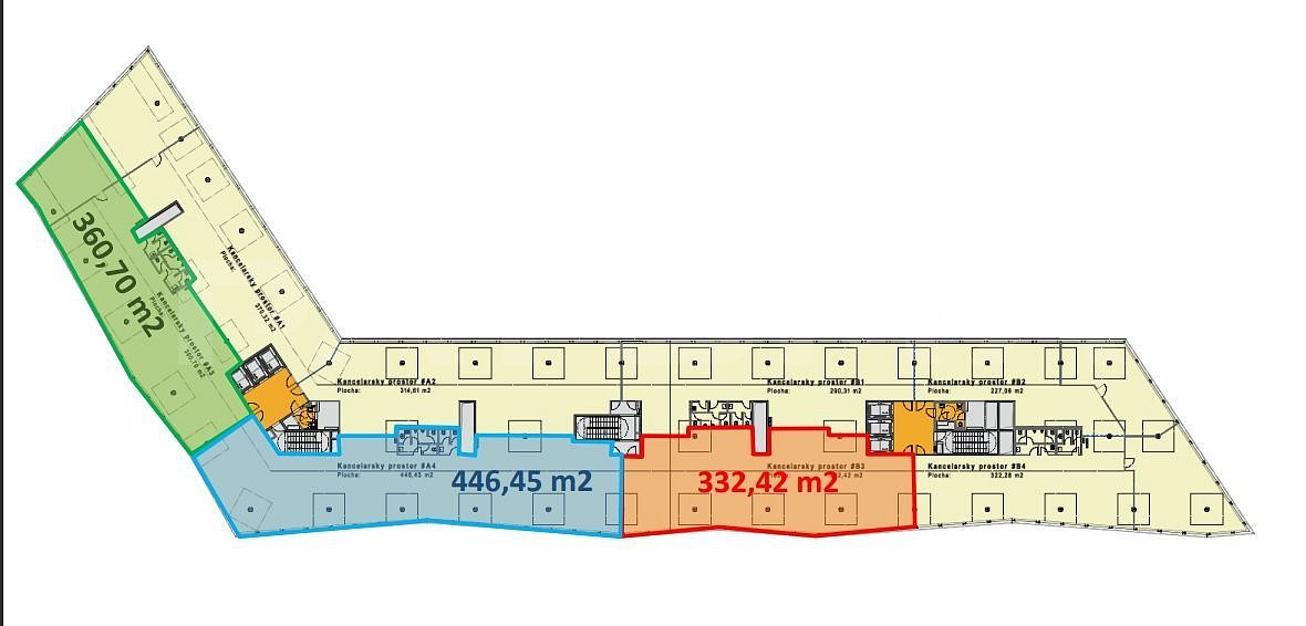Pronájem kancelářských prostor 611 m² v lokalitě Praha 8 - Libeň – pohled 3