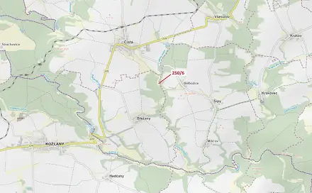 Dražba lesa 9 m², Břežany