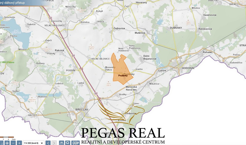 Prodej zahrady 1 450 m², Prušánky – fotka 1 z 4