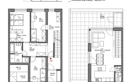 Prodej bytu 4+kk 99 m², Dolní, Písek - Hradiště