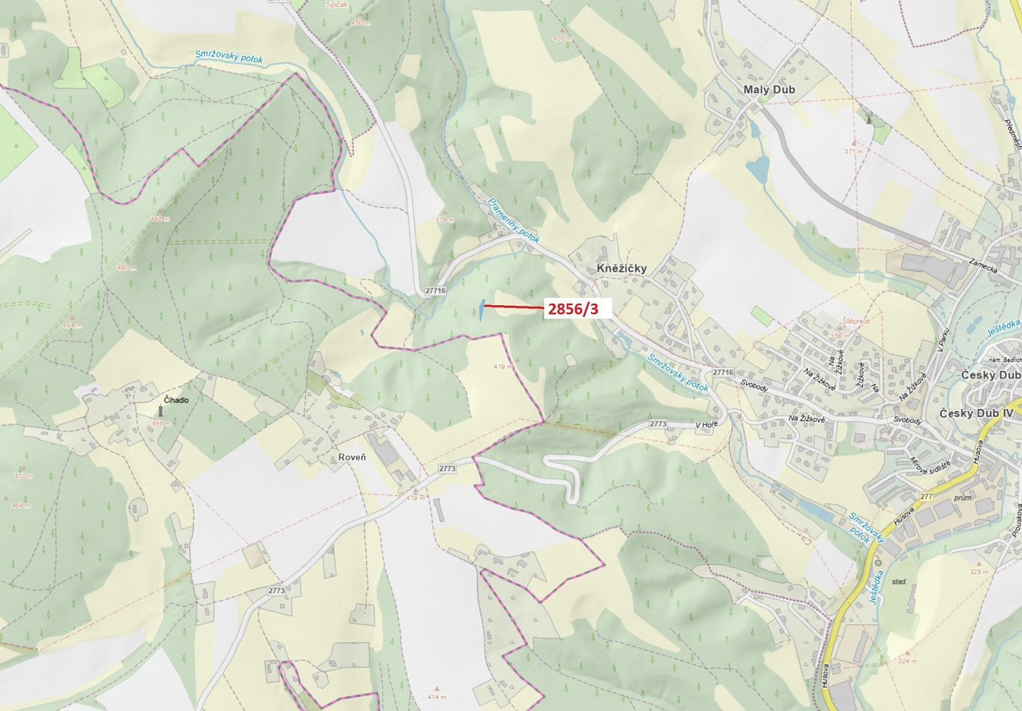Dražba lesa 448 m²