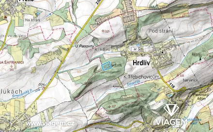 Prodej lesa 2 102 m², Hrdlív, okres Kladno