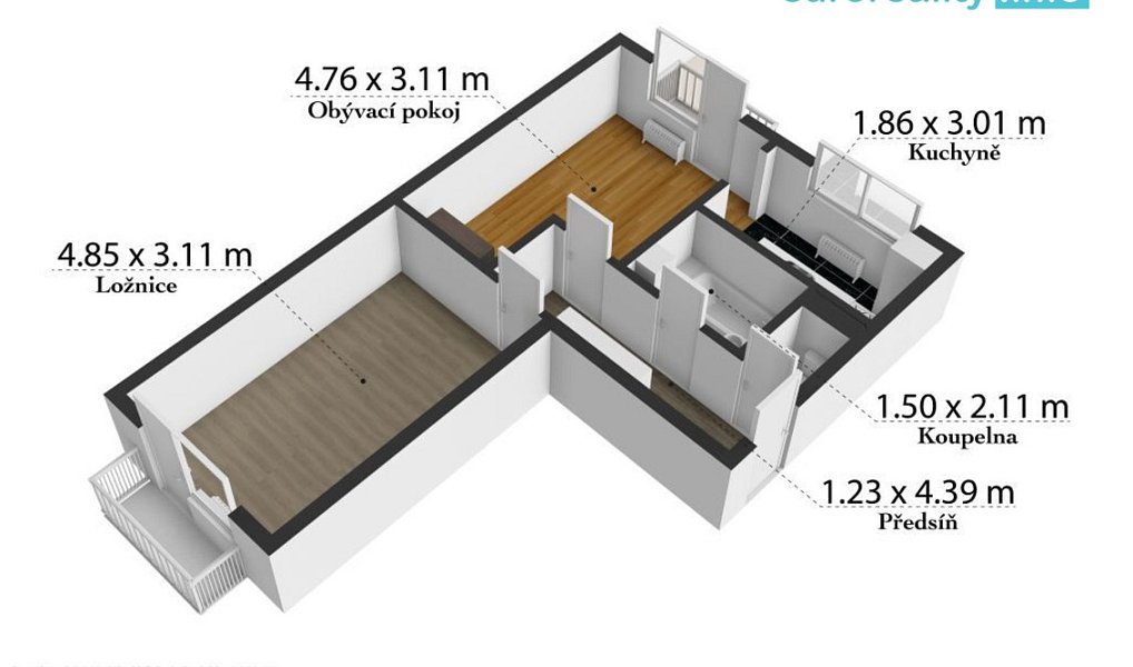 Prodej bytu 2+1 42 m², Milovice – náhled fotky 20