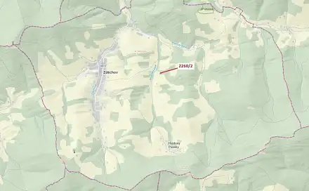 Dražba lesa 1 022 m², Zděchov