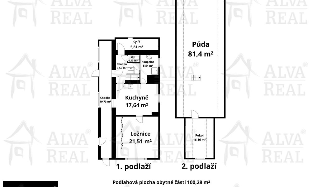 Prodej domu 100 m² s pozemkem 1 264 m², Hluboké Dvory – náhled fotky 2