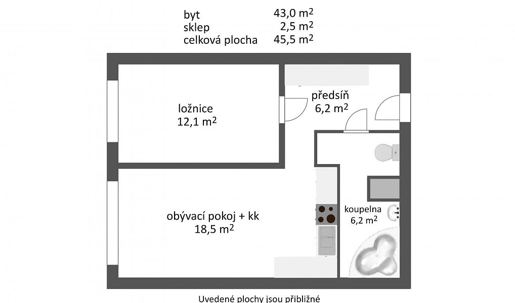 Prodej bytu 2+kk 43 m², Praha – náhled fotky 11