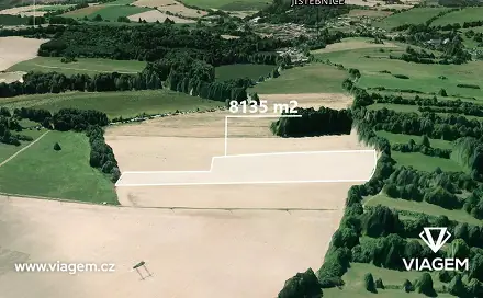 Prodej pole 1 374 m², Jistebnice, okres Tábor