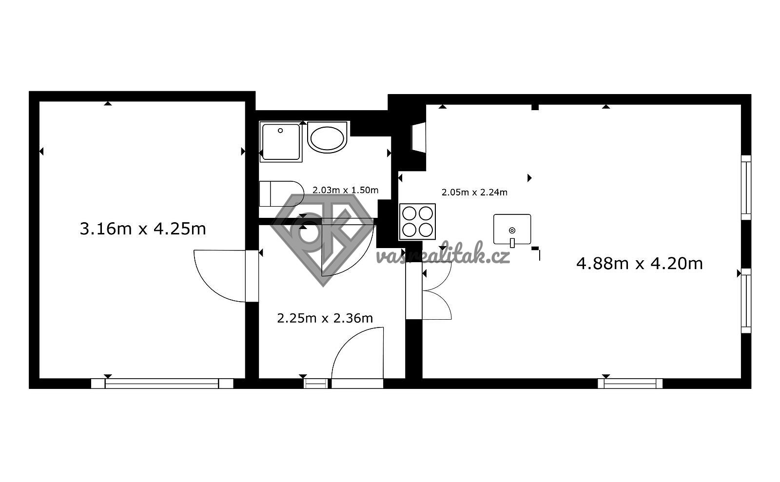 Prodej domu 45 m² s pozemkem 163 m² – fotografie 3