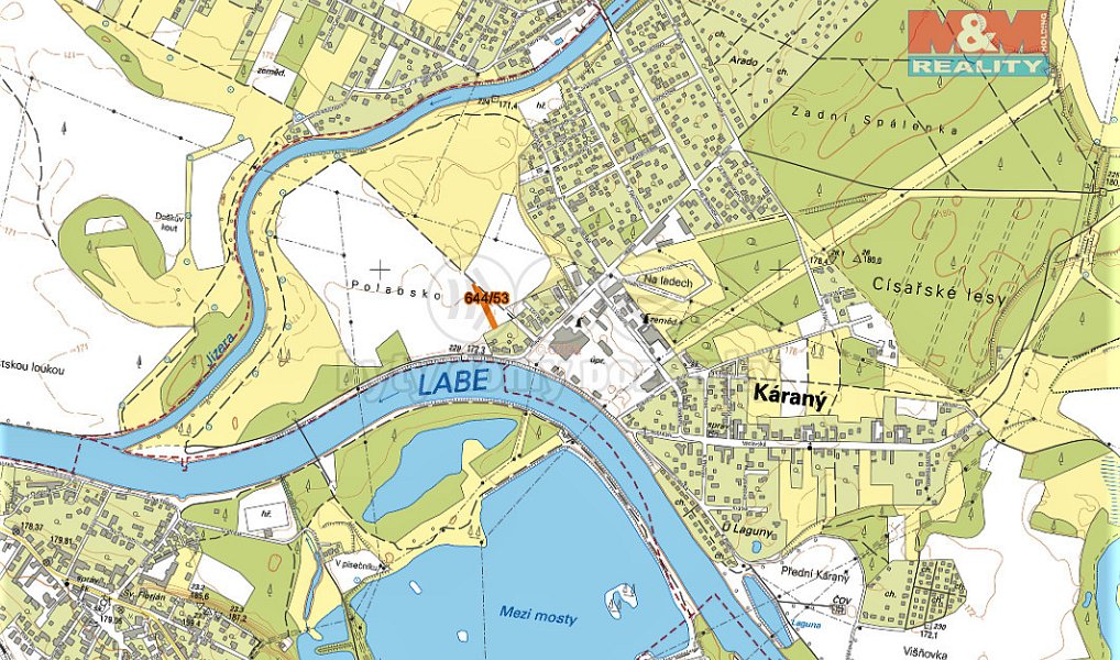 Prodej pole 463 m², Káraný – náhled fotky 2