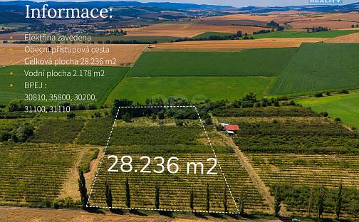 Prodej pole 28 236 m², Jarohněvice, okres Kroměříž