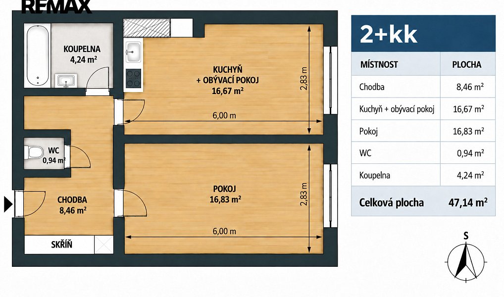 Prodej bytu 2+kk 47 m², Žďár nad Sázavou – náhled fotky 3