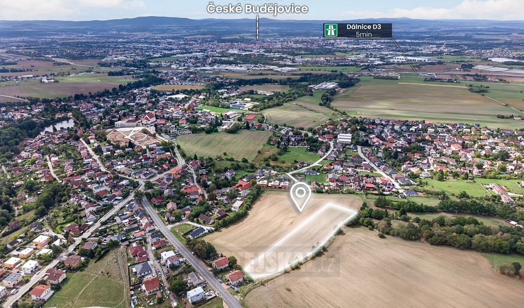 Prodej stavebního pozemku 6 520 m², Rudolfov – fotka 1 z 8
