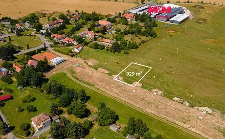 Prodej stavebního pozemku 929 m², Urbanice, okres Pardubice