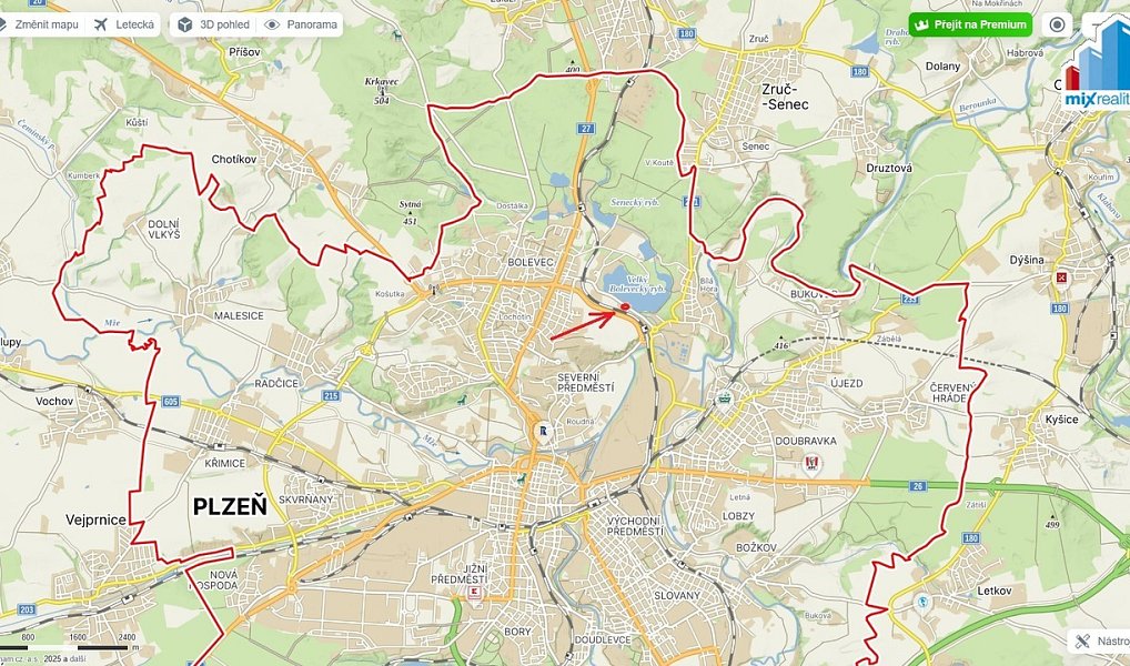 Prodej stavebního pozemku 1 104 m², Plzeň – náhled fotky 3