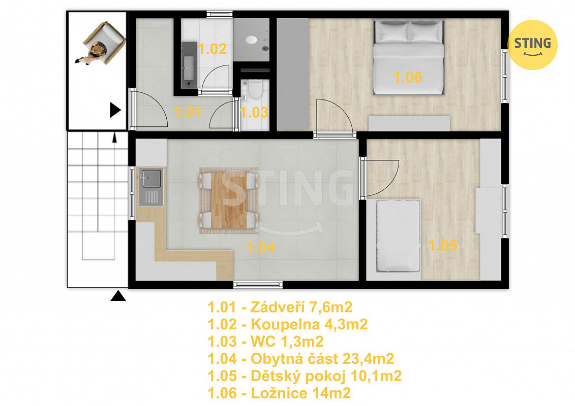 Prodej bytu 3+kk 60 m² – fotografie 5