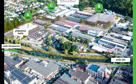 Pronájem výrobních prostor 6 800 m², Rybníky V, Zlín
