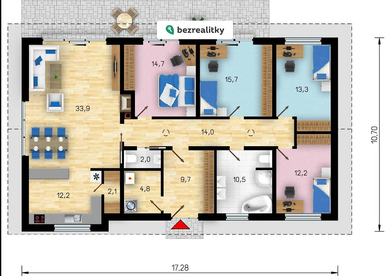 Prodej domu 147 m² s pozemkem 1 000 m²