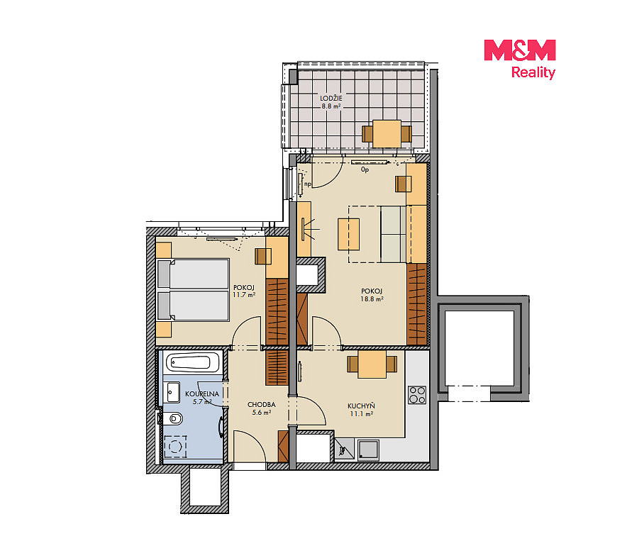Prodej bytu 2+1 56 m² – fotografie 2