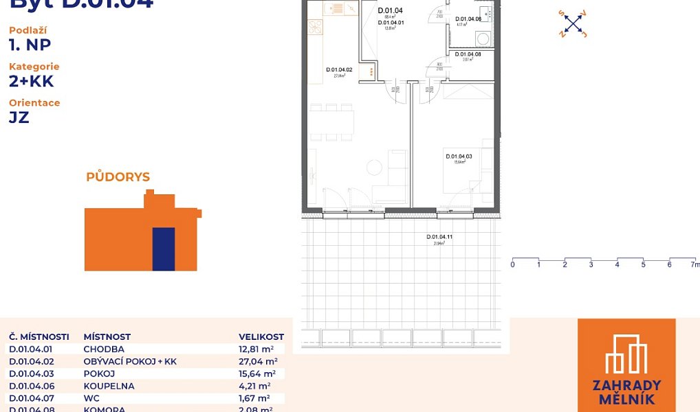 Prodej bytu 2+kk 68 m², Mělník – náhled fotky 6