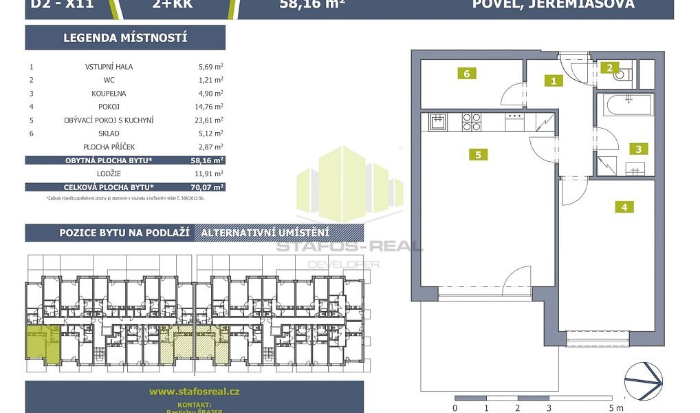 Prodej bytu 2+kk 58 m², Olomouc – náhled fotky 3