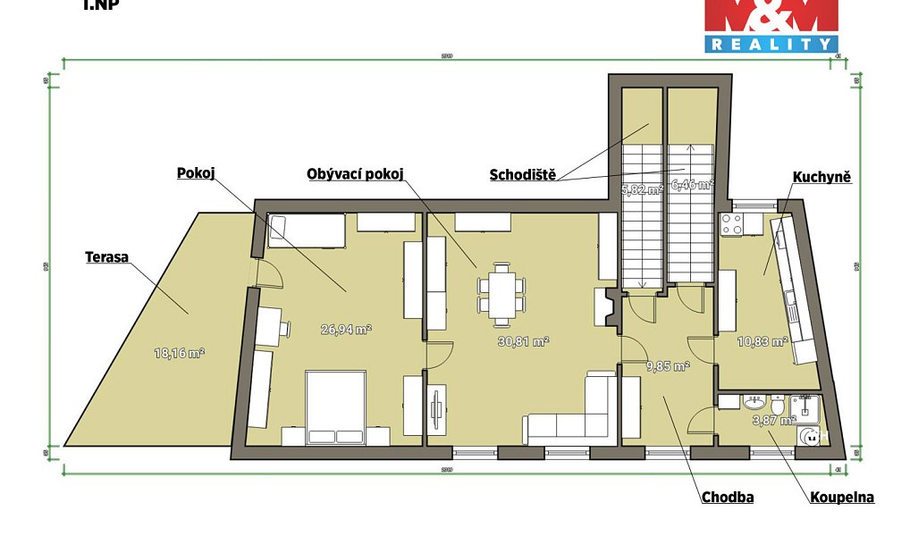Prodej domu 82 m² s pozemkem 268 m², Oselce – náhled fotky 5