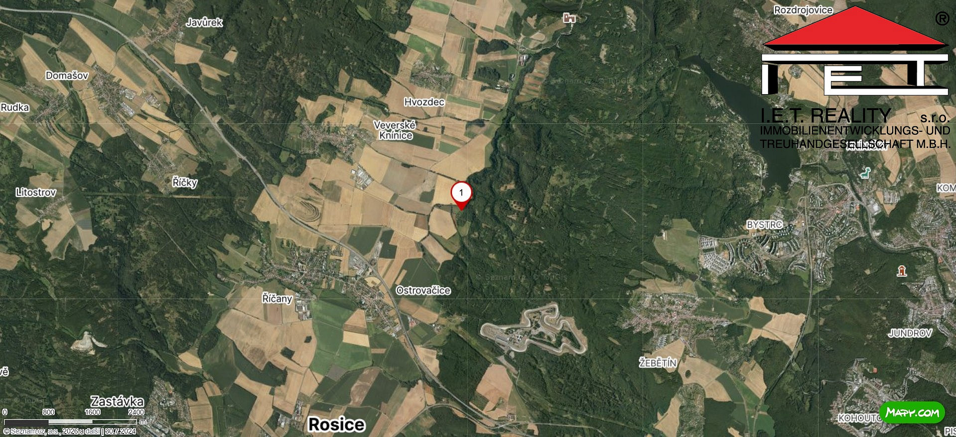 Prodej pozemku 4 533 m², Brno - Bystrc – pohled 4