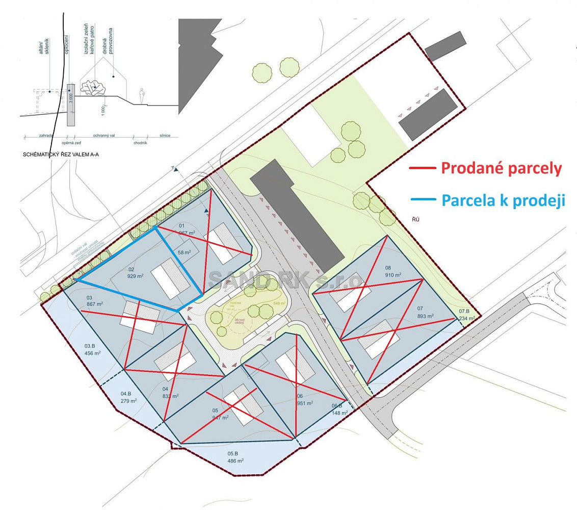 Prodej stavebního pozemku 929 m²