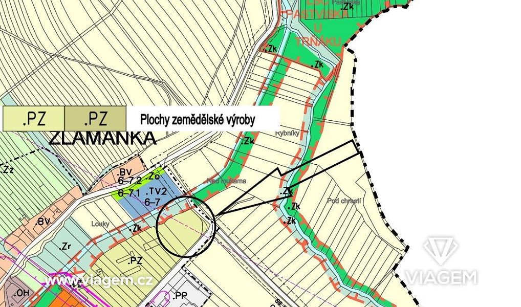 Prodej stavebního pozemku 3 474 m², Kroměříž – náhled fotky 2