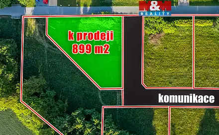 Prodej stavebního pozemku 899 m², Hrobice, okres Pardubice
