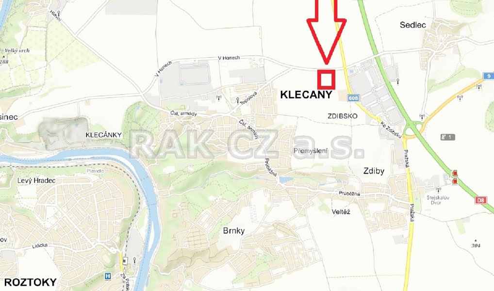 Prodej pole 65 213 m², Klecany – náhled fotky 6
