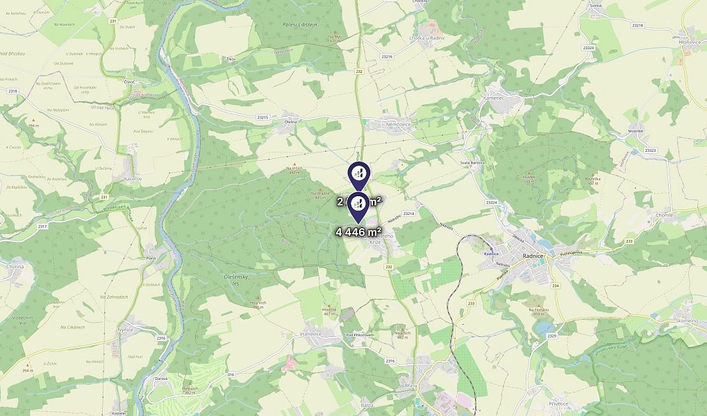 Prodej pole 3 367 m², Újezd u Svatého Kříže – náhled fotky 4