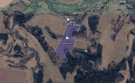 Prodej pole 2 531 m², Stará Paka, okres Jičín