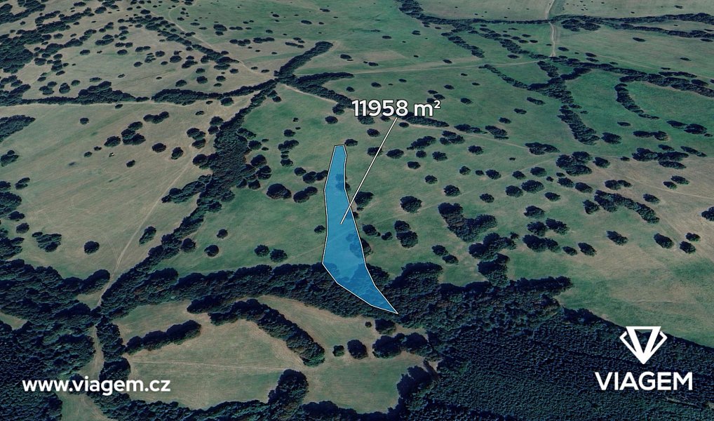 Prodej pole 4 484 m², Hrubá Vrbka – fotka 1 z 5