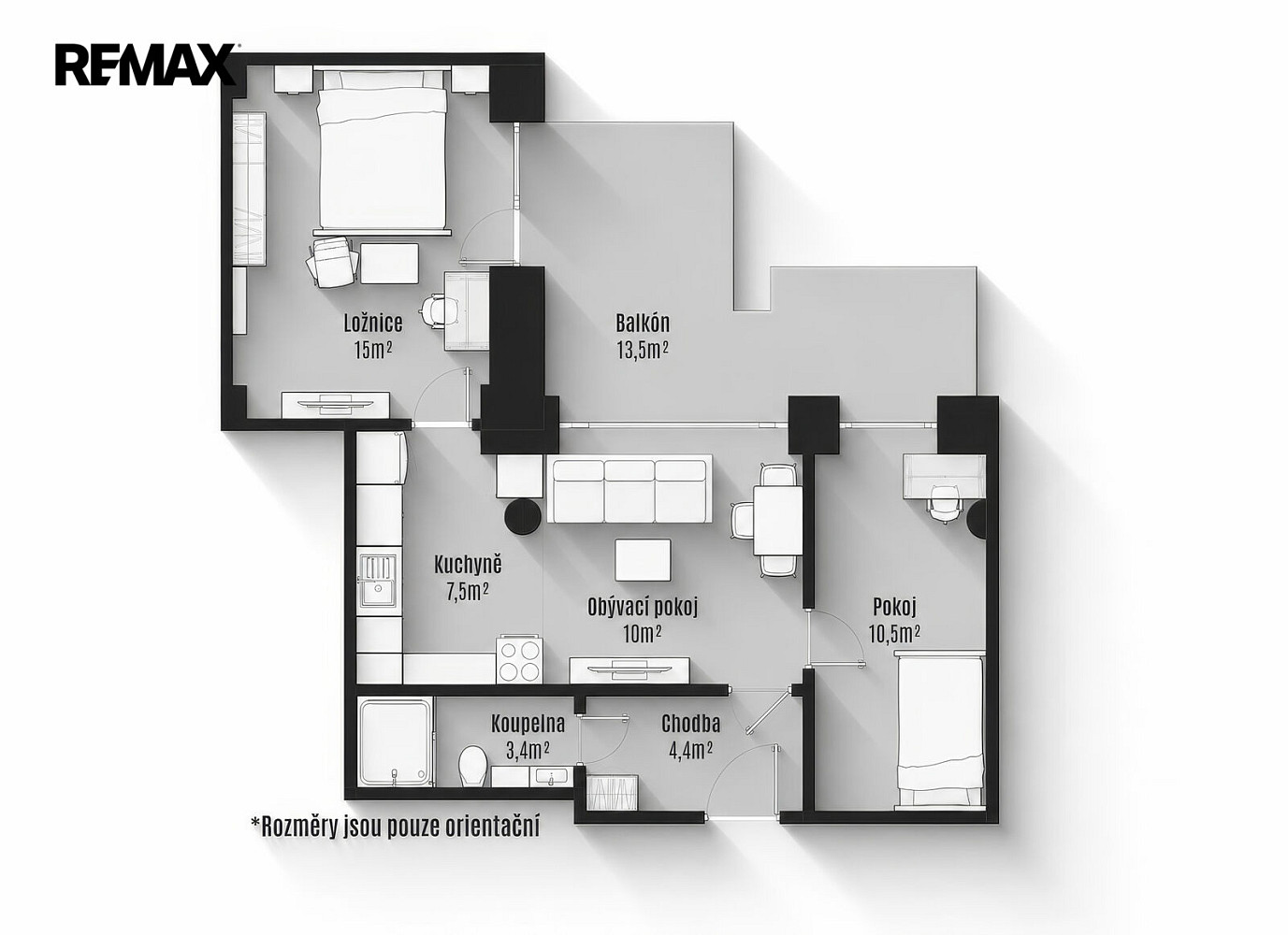 Prodej bytu 3+kk 56 m² – fotografie 3
