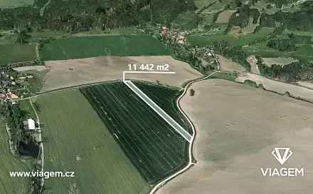 Prodej pole 2 065 m², Kravaře, okres Česká Lípa